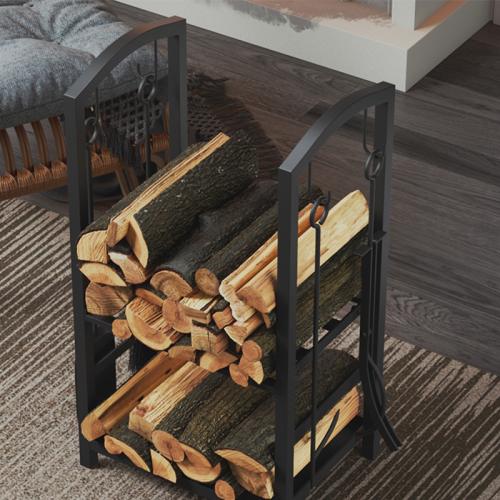 European Style Wall Rack Firewood Rack Four-piece Set Wood Rack Storage Rack