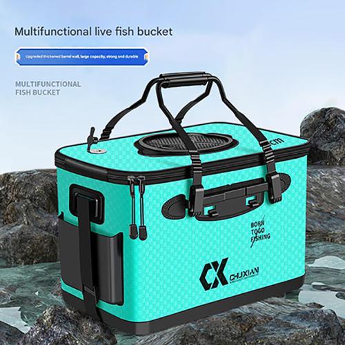 EVA foldable Fishing bucket blue PC