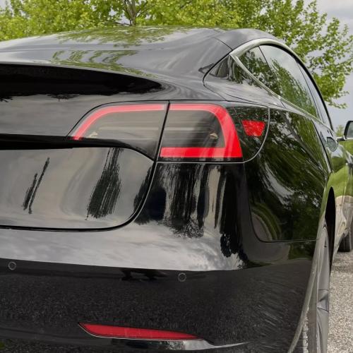 FOR 17-23 Tesla Model 3 Tail Light Insert SMOKE Precut Vinyl Tint Overlays
