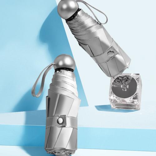 Silver Plasters Fabric & Pongee Foldable Umbrella Steel PC