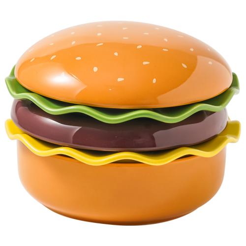 Ceramics Cutlery Set durable & Cute & five piece hamburg pattern mixed colors PC