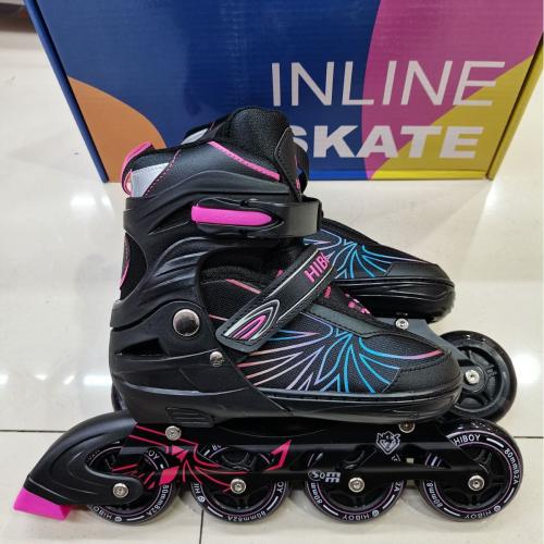 Mesh Fabric & Thermo Plastic Rubber & PU Leather Roller Skates Pair