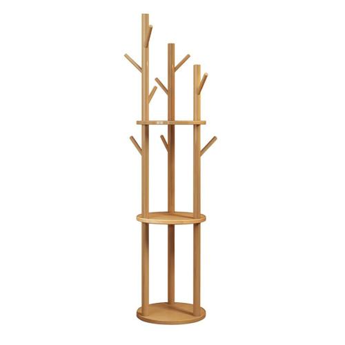 Solid Wood Multifunction Clothes Hanging Rack durable PC