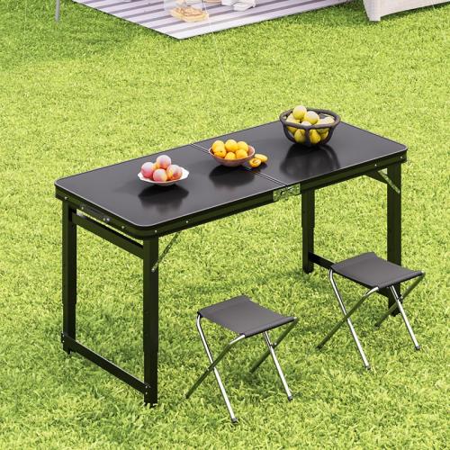Metal & Aluminium Alloy foldable Foldable Table durable black PC