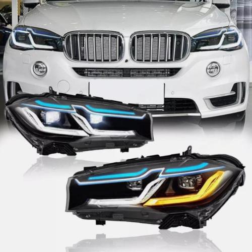 LED Headlights Assembly For BMW X5 F15 X6 F16 2014-2018 Xenon HID Upgrade