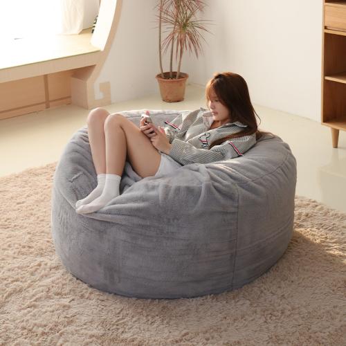 Flannelette & Sponge Soft & Multifunction Lazy Sofa durable gray PC