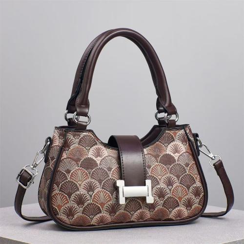 PU Leather Easy Matching Shoulder Bag leaf pattern PC