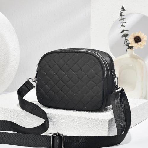 PU Leather Easy Matching Crossbody Bag sewing thread Argyle PC