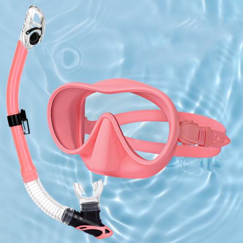 Glass & Silicone Waterproof Snorkel Set adjustable : Set