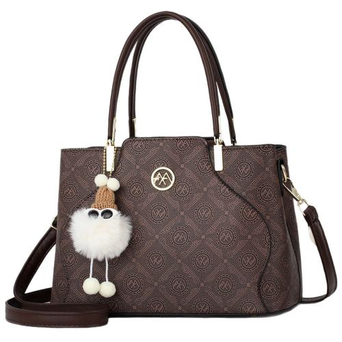 PU Leather Easy Matching Handbag with hanging ornament & large capacity PU Leather PC