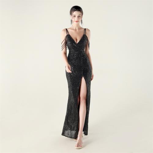 Polyester Slim Long Evening Dress side slit :XXL PC