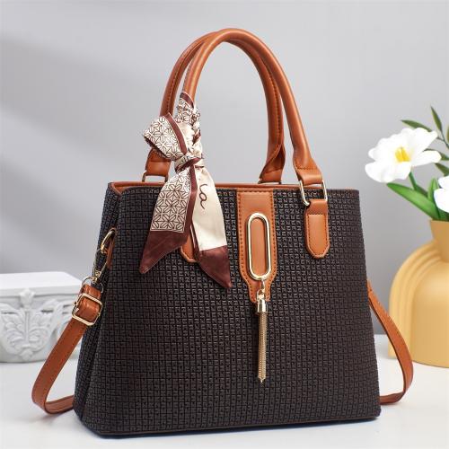 PU Leather with silk scarf & Tote Bag Handbag PC