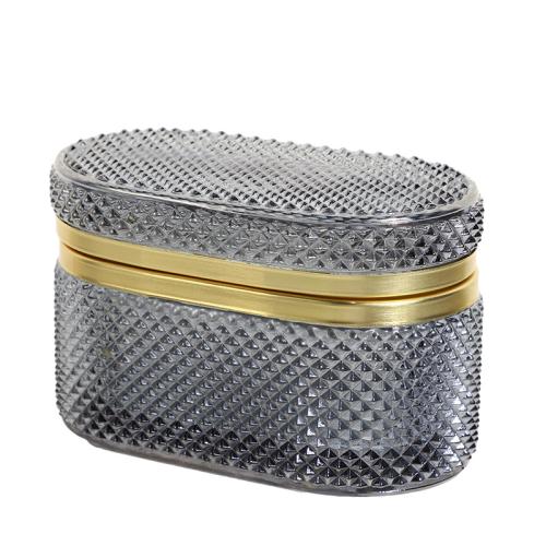Metal & Glass Cosmetic Storage Box for storage & dustproof PC
