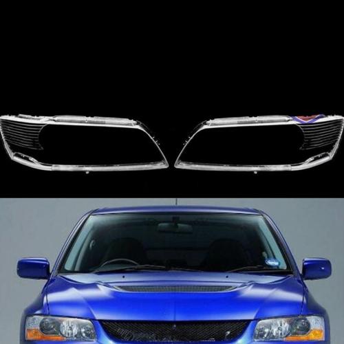 L+R Front Headlight Lens Housing + Glue For Mitsubishi Lancer Evo 9TH 2003-2007