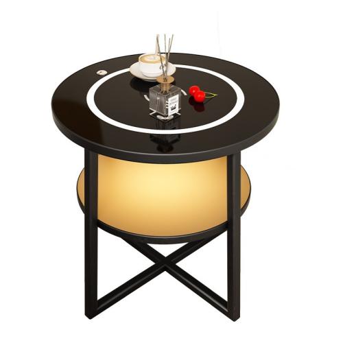 Acrylic & Solid Wood Wireless Charger Side Table PC