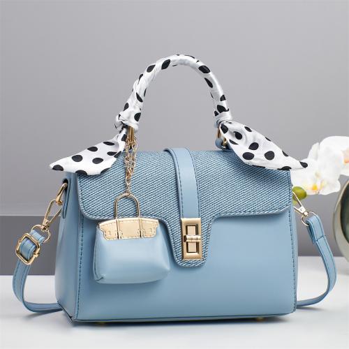 PU Leather Box Bag Crossbody Bag with hanging ornament PU Leather PC