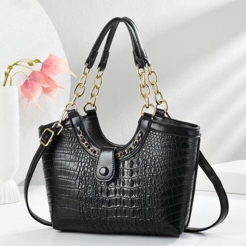 PU Leather Easy Matching Shoulder Bag with chain crocodile grain PC