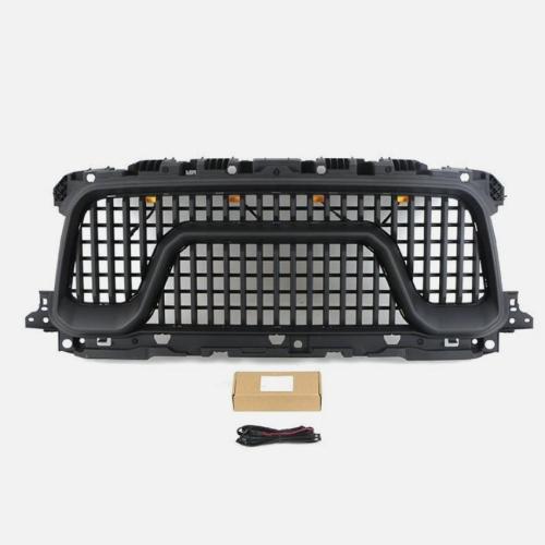Matte Black Front Grille For Dodge Ram 2500 3500 2019-2023 Grille W/Light