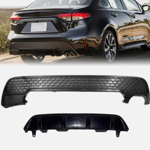 For 2020-2022 Toyota Corolla XSE SE Black Honeycomb Rear Bumper Valance Cover