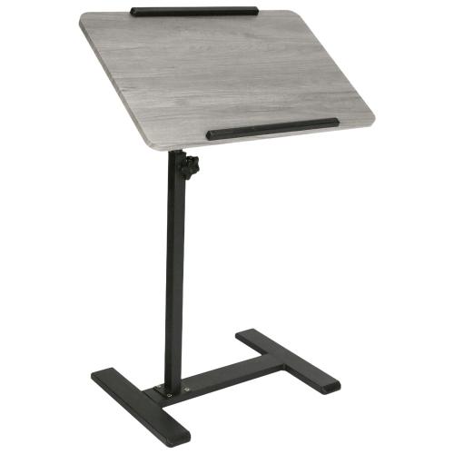 Steel & Wooden adjustable Side Table durable gray PC
