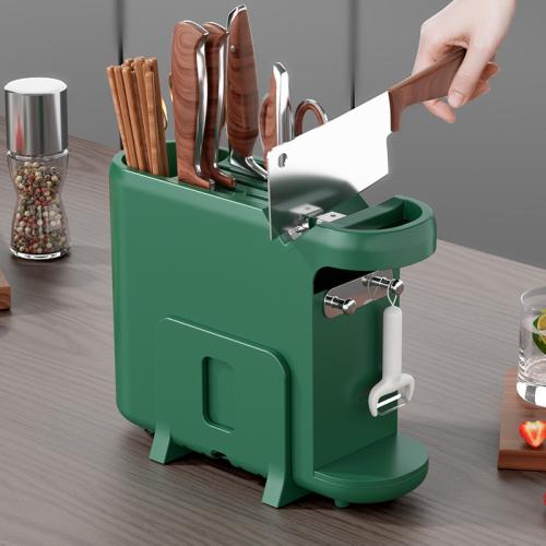 Tungsten Steel & Plastic Multifunction Kitchen Knives Storage Rack for storage PC