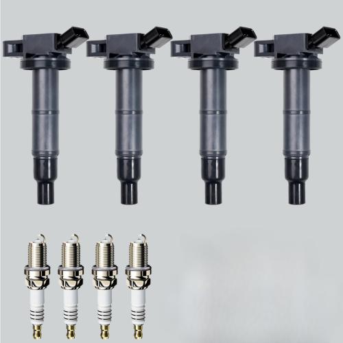 4X Ignition Coil & 4X Iridium Spark Plug For 2002-11 Toyota Camry 2.4L UF333
