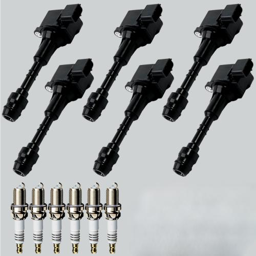 6X Ignition Coil + 6 Iridium Spark Plug For Nissan Frontier Pathfinder UF349