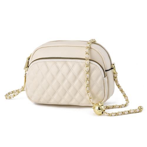 PU Leather Box Bag Crossbody Bag with chain Argyle PC