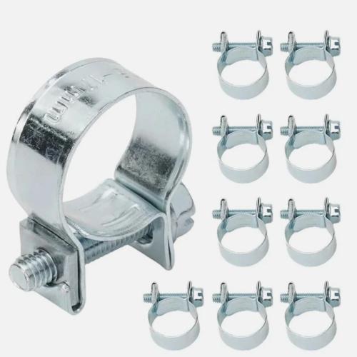 30 Pcs 1/4  5/16  3/8 inch Fuel Injection Gas Line Hose Clamps Clip Pipe Clamp