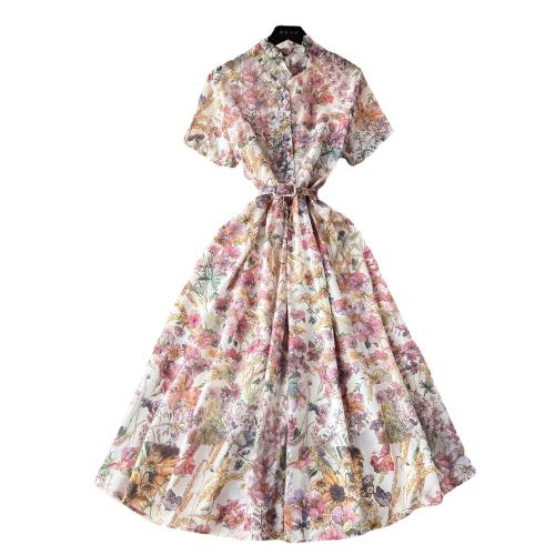 Poliéster Vestido de una pieza, impreso, colores mezclados, :XXL,  trozo