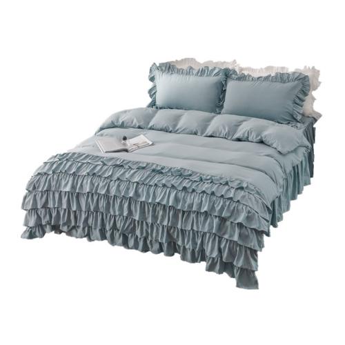 Polyester Bedding Set & washable & breathable Solid Set