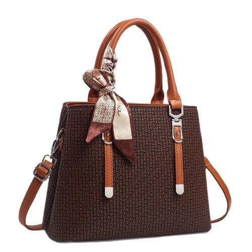 PU Leather with silk scarf & Easy Matching Handbag attached with hanging strap PC