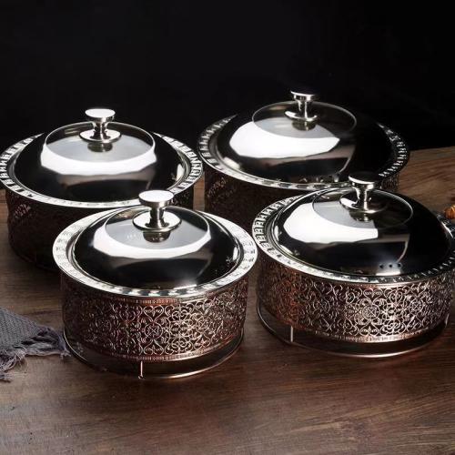 Metal Chafing Dish & hollow red copper color PC