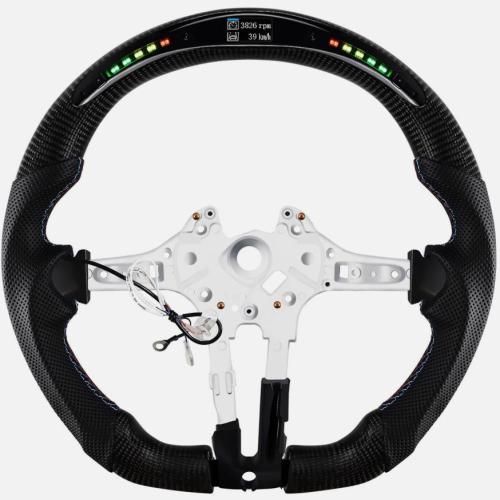 Real Carbon Fiber LED Steering Wheel For BMW M5 M6 M8 F10 F90 F06 F12 F13 F91