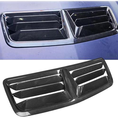 For  Ford Mustang CARBON FIBER RTR Style Front Upper Hood Vent Insert Cover