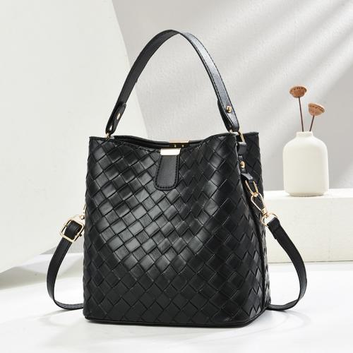 PU Leather Bucket Bag Crossbody Bag contrast color PC