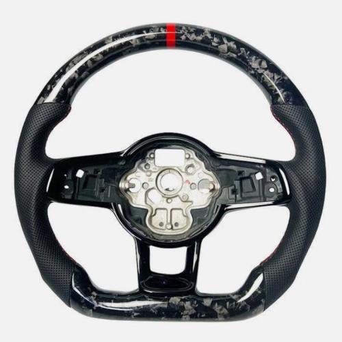 For Volkswagen VW GOLF Golf GTI / R MK7 Real Forged Carbon Fiber Steering Wheel