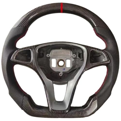 Real Carbon Fiber Steering Wheel for Mercedes-Benz A B C E W204 CLA GLA 13-15