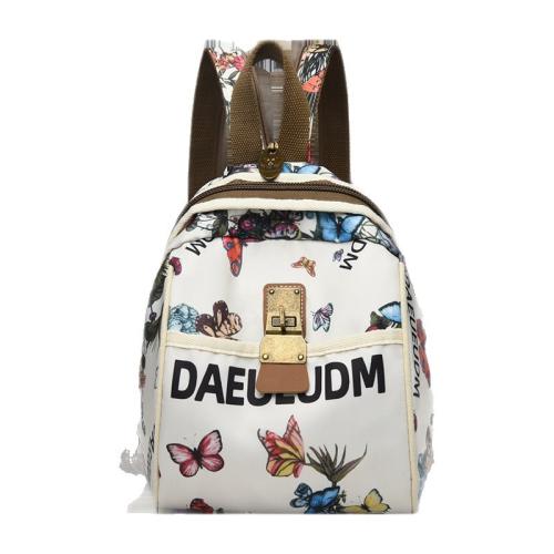 Nylon Backpack large capacity & soft surface & waterproof butterfly pattern PC