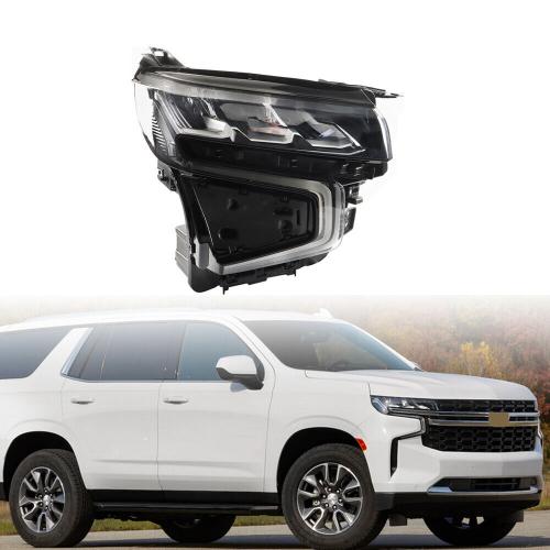 Right+Left Headlight For 2021-2023 Chevy Tahoe/Suburban Full LED Type Clear Lens