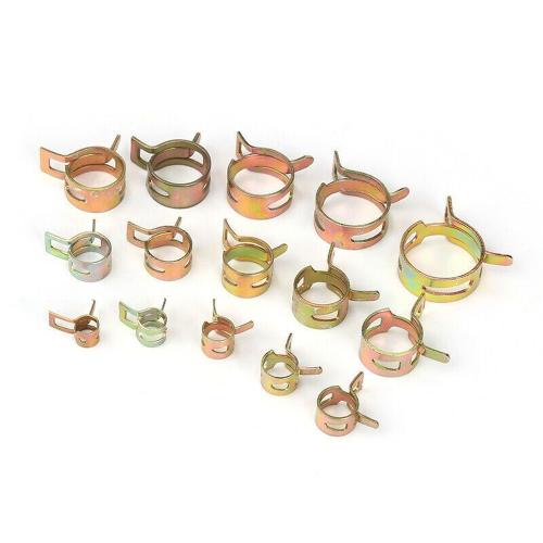 115Pcs Hose Spring Clamps 6-22mm Fastener Fuel Water Line Pipe Air Tube Clips Kit