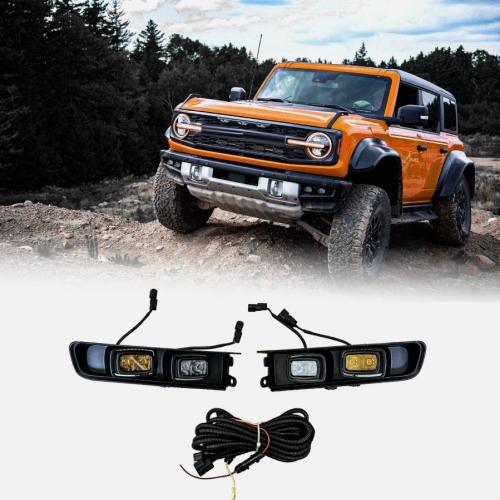 LED Fog Lights for Ford Bronco 2021-2024 Bumper Fog Lamps (Yellow and White)