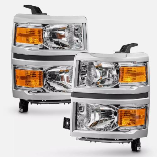 For 2014-2015 Chevy Silverado 1500 Headlights Headlamps Left+Right HeadLights