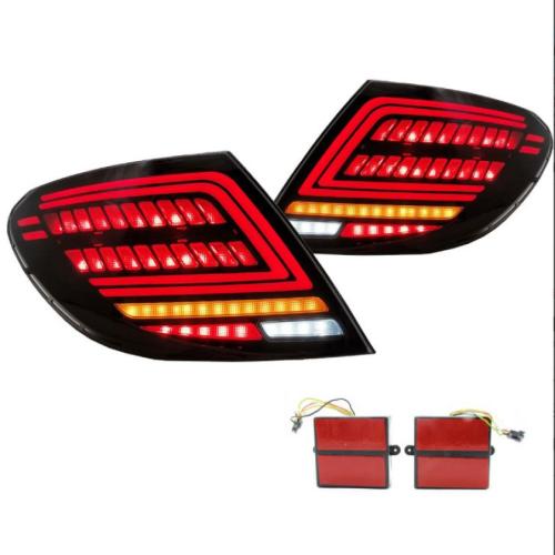 Smoked Black LED For Mercedes Benz W204 C200 C250 C300 2007-2014 TailLights Lamp