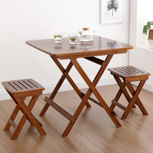 Moso Bamboo foldable Table and Chair Set portable PC