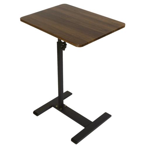Steel & Wooden adjustable Laptop Stand durable dark coffee PC