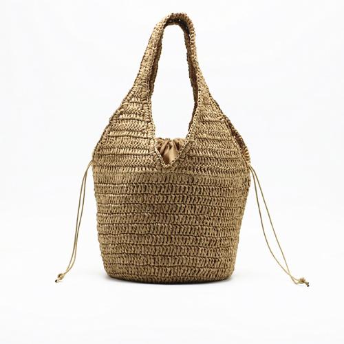 Straw Tote Bag Woven Tote sewing thread PC