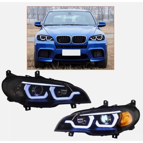 Headlight Assembly For BMW X5 E70 2007-2013 HID Projector LED DRL