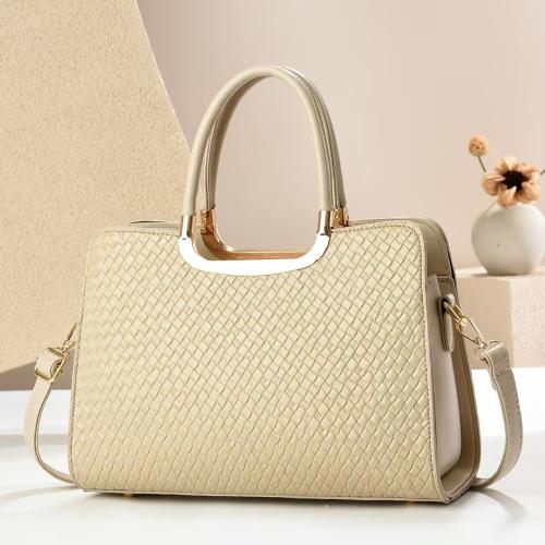 PU Leather Weave Handbag large capacity PC