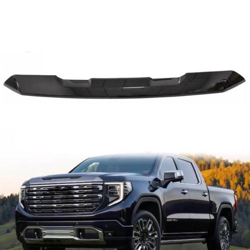 For 2022-2024 GMC Sierra 1500 Front Upper Grille Hood Trim Molding Gloss Black